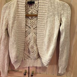 T/O cardigan sweater